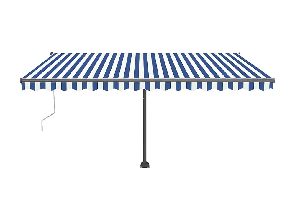 Tenda automatica con sensore vento/LED 400x300 Blu e bianco