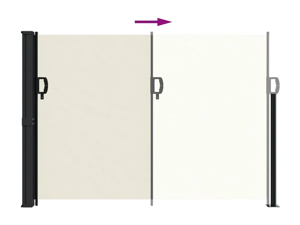 Tenda laterale retrattile panna 140x300 cm