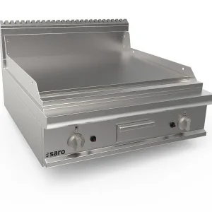 Piastra grill gas Saro da 800 mm di larghezza dispositivo da tavolo liscio LQ 423-8610