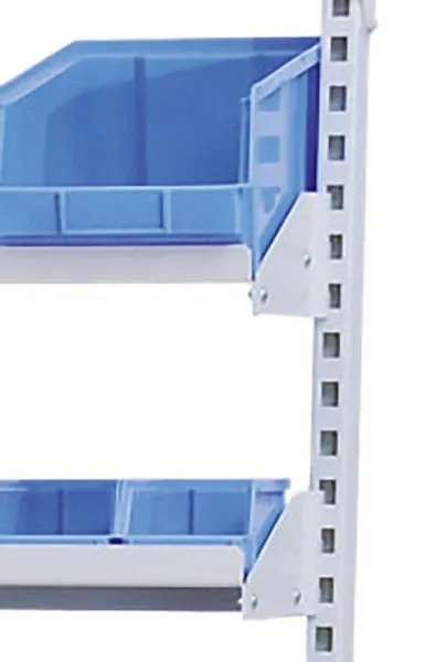 Bedrunka+Hirth workraster mobile Unilaterale con piano di lavoro 2x pareti forate 1x portacontenitori Dimensioni mm (LxPxA...