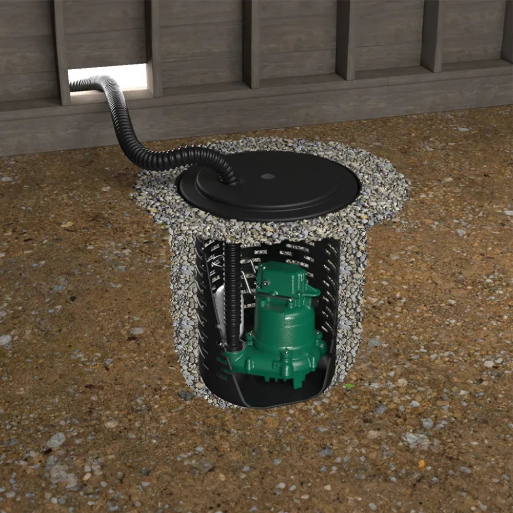 Zoeller 108-0001 Crawl Space Drainage System M53 — Preassembled per Tubazioni Ostruite
