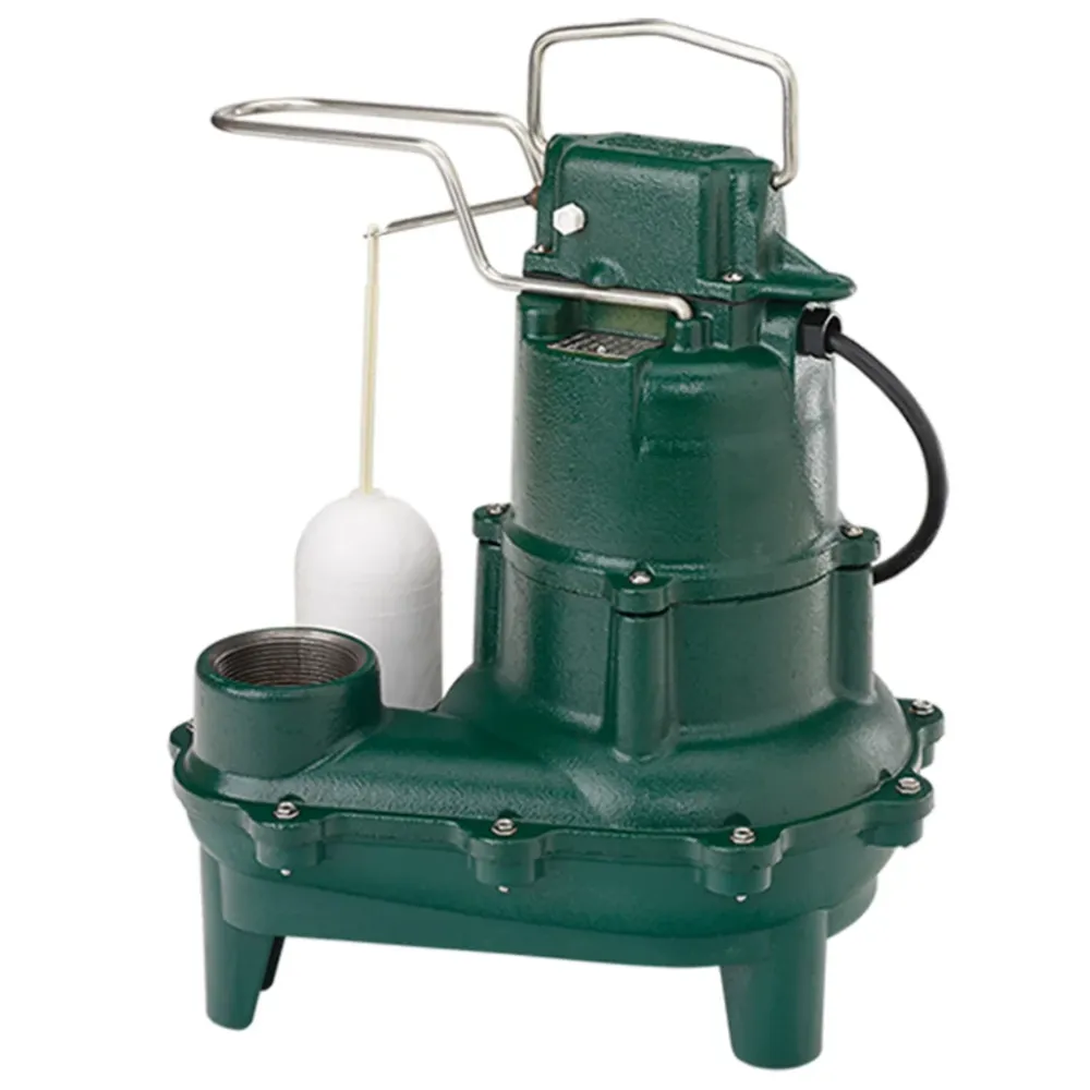 Zoeller M264 Sewage Pump 264-0001 — 1/2 HP Cast Iron, Senza intervento, 2″ Solids Handling (9′ Cord)
