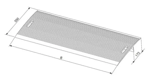 Altec rampa di carico mobile HFB55 lunghezza: 550 mm larghezza: 1500 mm 30601003