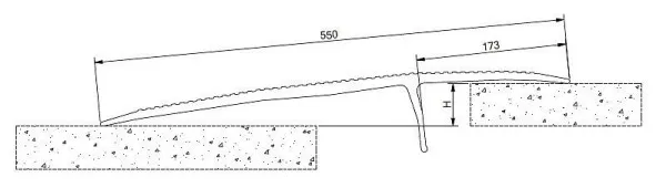 Altec rampa di carico mobile HFB55 lunghezza: 550 mm larghezza: 1500 mm 30601003