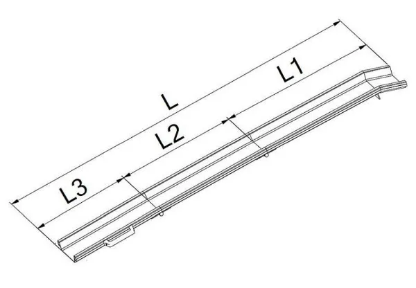 Binari di carico Altec ABS-Z lunghezza: 3525 mm carico su un asse: 80 kg conf: 1 paio 08266003