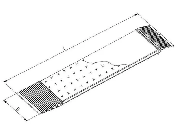 Binari di carico Altec AOS_600 lunghezza: 2485 mm larghezza: 605 mm carico su un asse: 455 kg conf: 1 paio 08101049