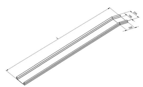 Binari di carico Altec RAS lunghezza: 2995 mm carico su un asse: 110 kg conf: 1 paio 08220002