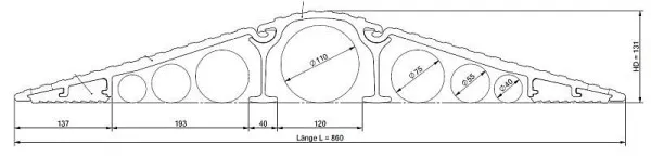 Ponte per tubi Altec SKR1A lunghezza: 860 mm larghezza: 600 mm senza bloccaggio assiale 30756002