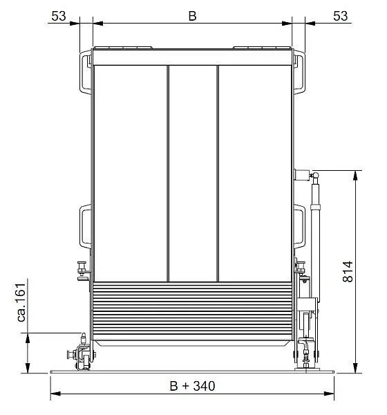 Rampa di installazione Altec RRD lunghezza: 2800 mm larghezza: 800 mm 08101318