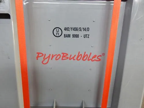 Contenitore batteria DENIOS PE 299 litri M-Box 2 Advanced riempimento PyroBubbles® 261-772