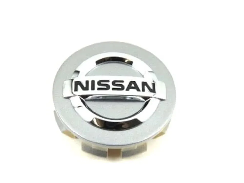 SET 4 Coprimozzo Tappi Nissan Juke Micra Navara Leaf 60mm Compatibile GRIGIO Cromato Borchie Ruote