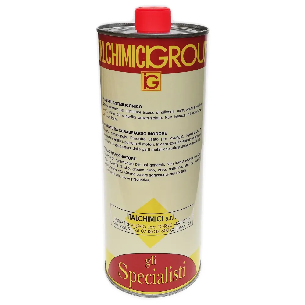 Italchimici 1lt solvente antisilicone asporta cere e siliconi idoneo all'uso carrozzeria