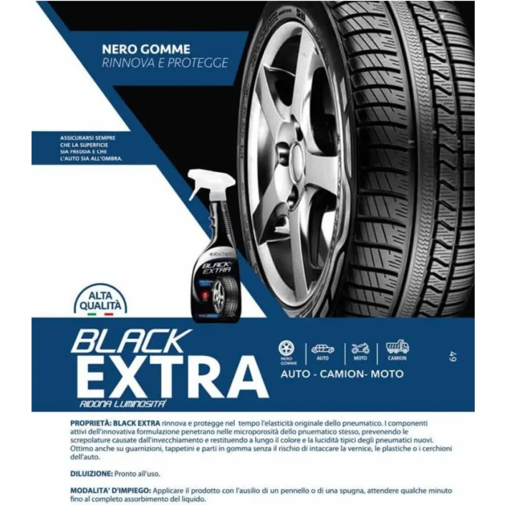 Nero Gomme Black Extra – Trattamento gomme 750 ml