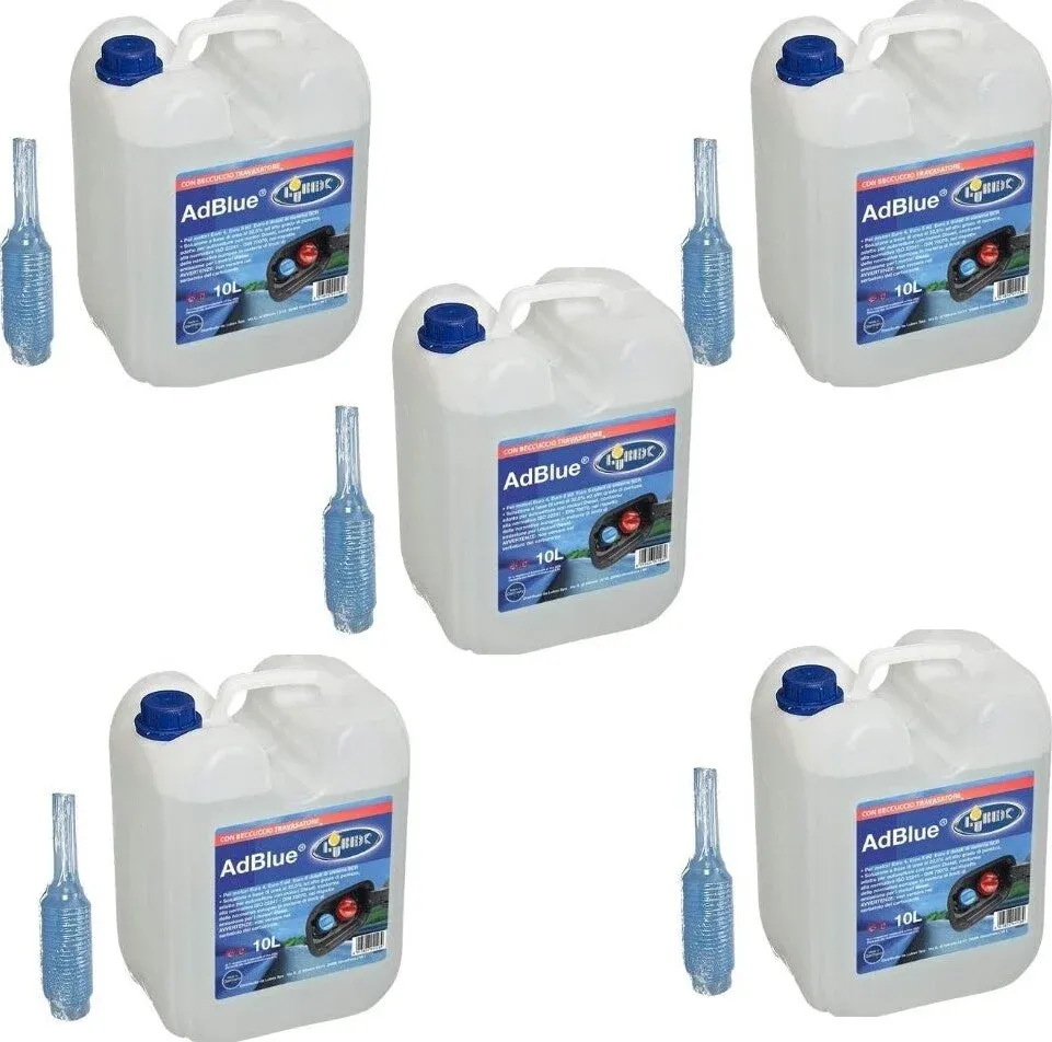 LUBEX AD BLUE Additivo 5 Taniche Con Beccuccio Litri 10 Ognuno