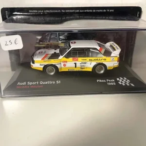 Audi Quattro S1 Sport bianca e gialla numero 1 - Pikes Peak Hill Climb 1985 (Colorado)