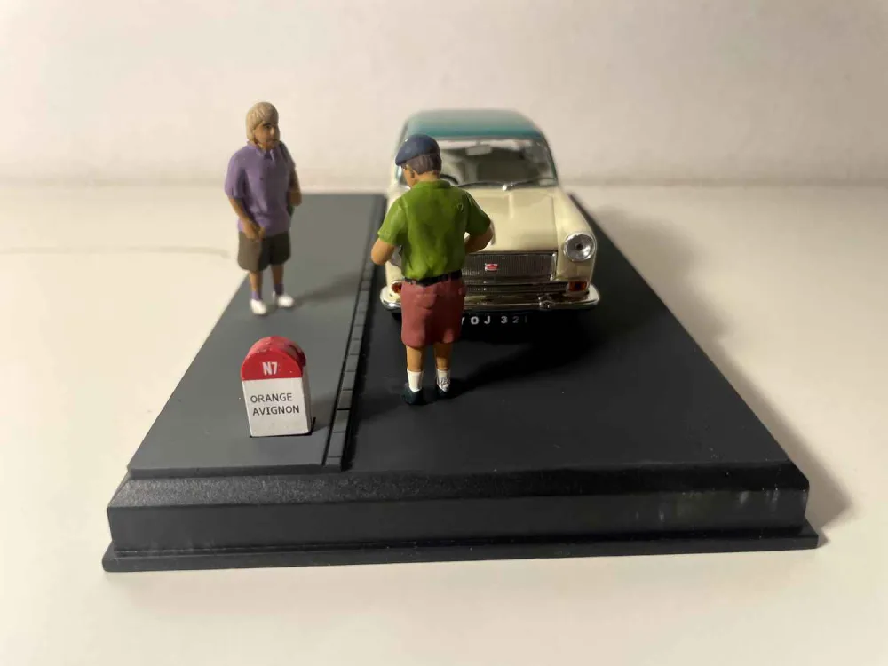 Austin Cambridge beige e verde - Nationale 7 - Il percorso blu