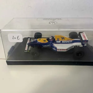 Auto di Formula 1 blu, bianca e gialla numero 5 (scatola rettangolare) collezione ONYX