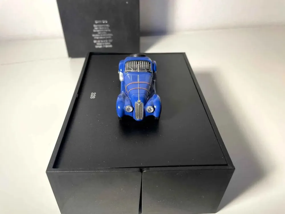 BMW 328 Blu (Vetrina Nera)