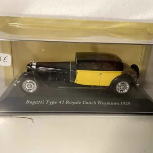 Bugatti tipo 41 Royale Coach Weymann gialla e nera del 1929