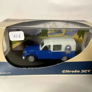 Citroën 3CV furgone 2 blu con pubblicità POTASSE D'ALSACE