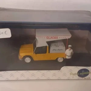 Citroën Méhari gialla Il venditore di gelati (collezione di piccoli veicoli utilitari per artigiani e commercianti)
