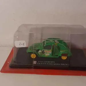 Citroën 2 CV quattro volte numero 1 verde (con numero 1)