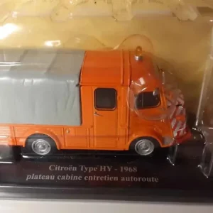 Citroën tipo HY telone arancione e grigio del 1968, piattaforma cabina, manutenzione autostradale