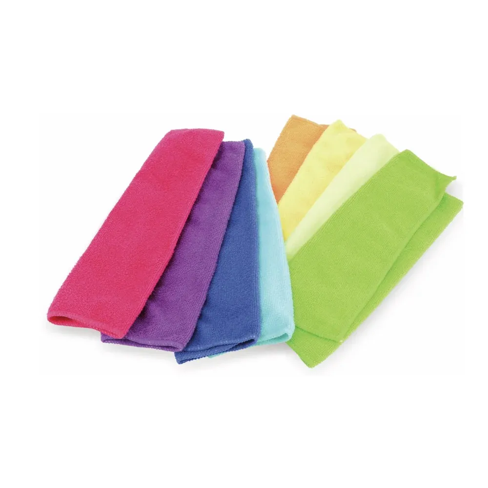 Set 8 Panni Microfibra 30x30cm Multicolore Ultra Assorbenti Edco