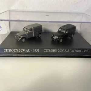 Furgone Citroën 2CV AU grigio del 1951 + Furgone La Poste 2CV AU verde del 1952 (scala HO)