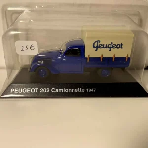 Furgone Peugeot 202 con telone blu del 1947 (telone beige con scritta PEUGEOT)