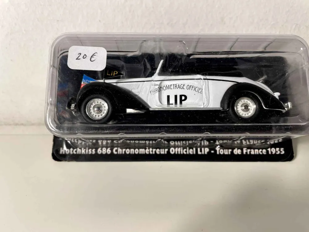 Hotchkiss 686 bianco e nero "Cronometrista ufficiale LIP" Tour de France 1955