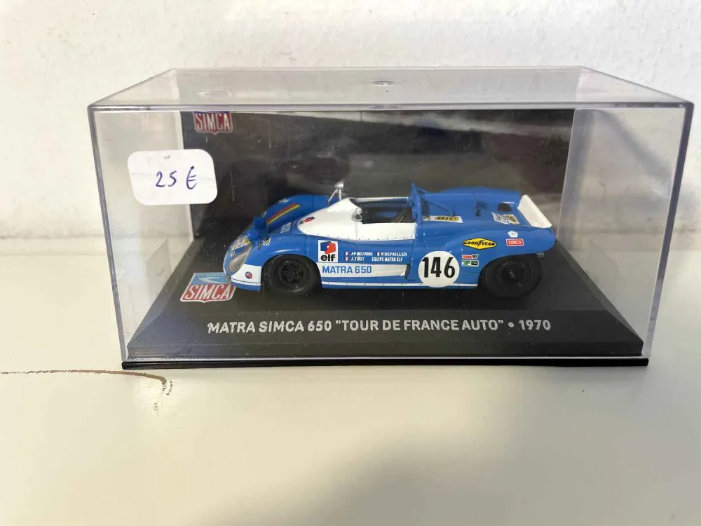 MATRA SIMCA 650 "Tour de France auto" bianca e blu del 1970