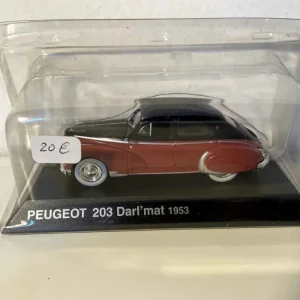 Peugeot 203 Darl'mat bordeaux e nero del 1953 (blister)