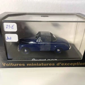Peugeot 203 decappottabile blu (eccezionali auto miniatura)
