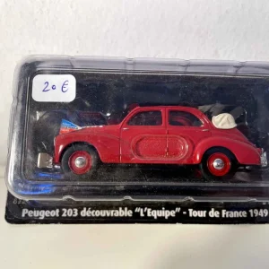 Peugeot 203 decappottabile rossa "L'Equipe" Tour de France 1949