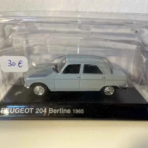 Peugeot 204 berlina blu-grigio del 1965 (blister)