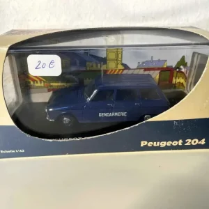 Peugeot 204 station wagon blu GENDARMERIE