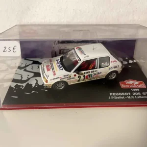 Peugeot 205 GTI bianca numero 21 - Rally di Monte Carlo 1988
