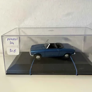 Peugeot 304 decappottabile blu (scatola plexiglas)