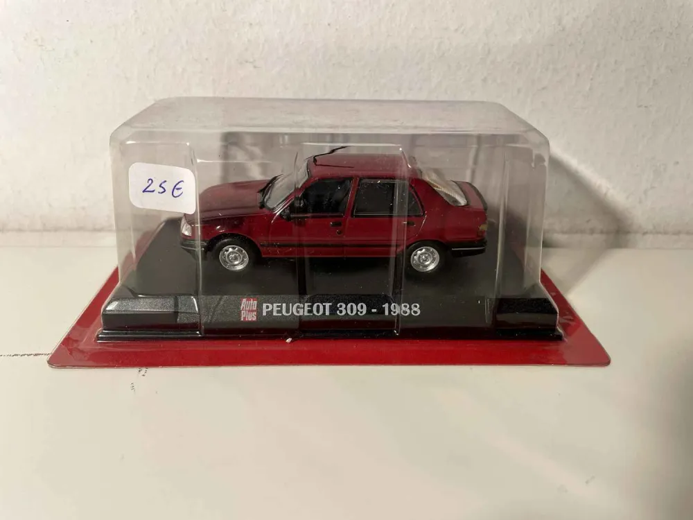 Peugeot 309 rosso scuro/bordeaux del 1988 (blister) AUTO-PLUS
