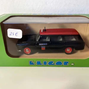 Peugeot 404 station wagon nera e rossa del 1964 TAXI (Eligor)