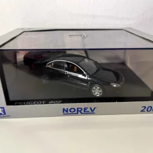 Peugeot 607 nera del 2000 (set di scatole rettangolari) Norev