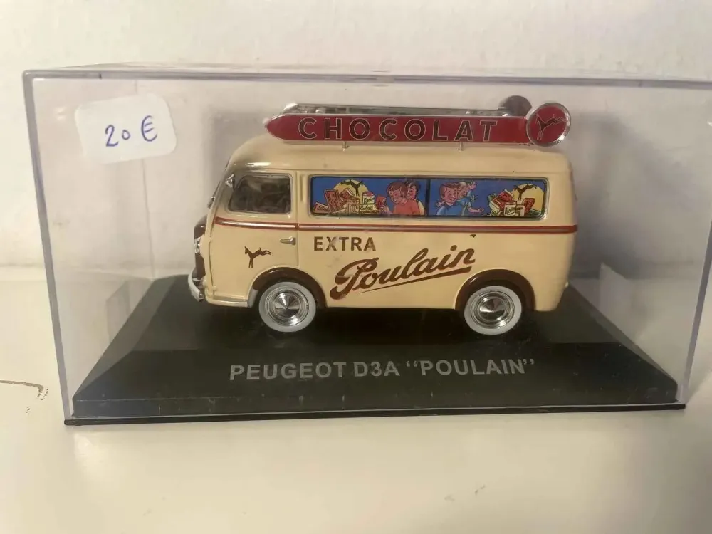 Peugeot D3A beige con pubblicità POULAIN
