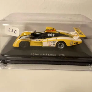 Renault Alpine 443 Test giallo, bianco e nero del 1978