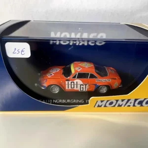 Renault Alpine A110 arancione numero 101 Nürburgring Germania (collezione Monaco)
