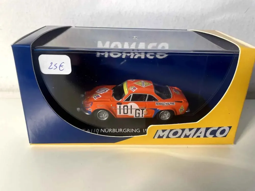 Renault Alpine A110 arancione numero 101 Nürburgring Germania (collezione Monaco)