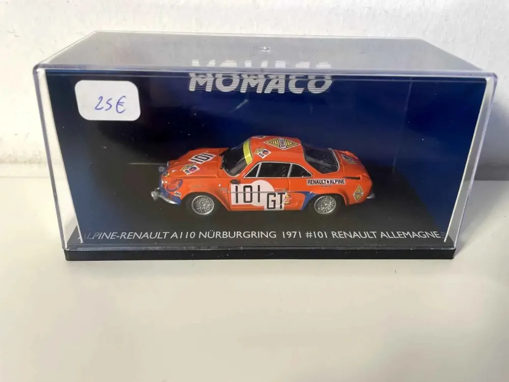 Renault Alpine A110 arancione numero 101 Nürburgring Germania (collezione Monaco)