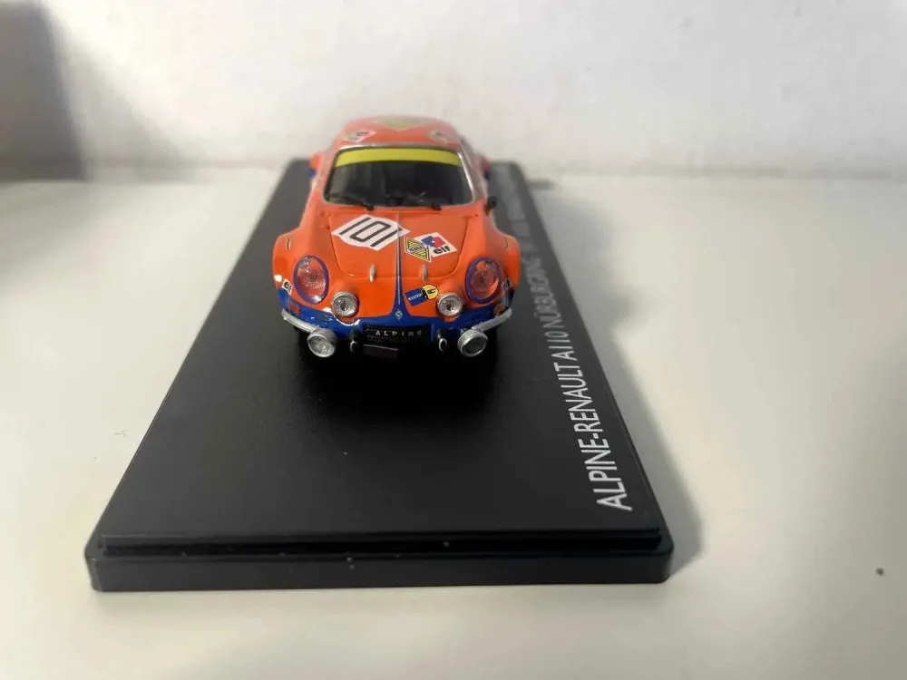 Renault Alpine A110 arancione numero 101 Nürburgring Germania (collezione Monaco)