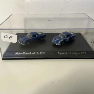 Renault Alpine A110 blu del 1973 + Renault Alpine A110 Rally blu del 1973 (scala HO)