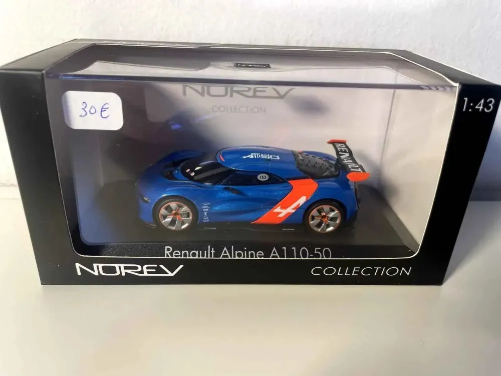 Renault Alpine A110-50 blu e arancione (Norev)